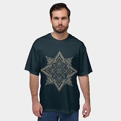 Футболка оверсайз мужская Золотой узор, цвет: 3D-принт — фото 2