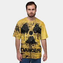 Футболка оверсайз мужская Danger radiation, цвет: 3D-принт — фото 2