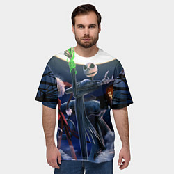 Футболка оверсайз мужская Кошмар перед Рождеством - санта, цвет: 3D-принт — фото 2