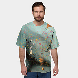 Футболка оверсайз мужская Светлый туман и разные краски, цвет: 3D-принт — фото 2