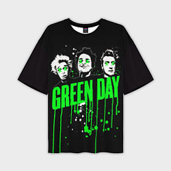 Мужская футболка оверсайз Green day paint