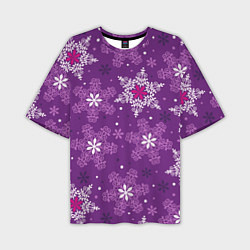 Футболка оверсайз мужская Violet snow, цвет: 3D-принт