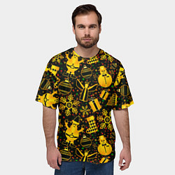 Футболка оверсайз мужская New Year toys, цвет: 3D-принт — фото 2