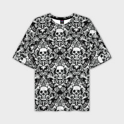 Футболка оверсайз мужская Textured skulls, цвет: 3D-принт