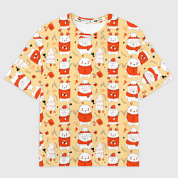 Мужская футболка оверсайз New year bears