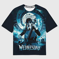 Футболка оверсайз мужская Wednesday Addams 2022, цвет: 3D-принт
