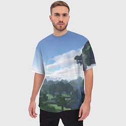 Футболка оверсайз мужская Minecraft мир, цвет: 3D-принт — фото 2