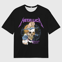 Футболка оверсайз мужская Metallica - damaged justice, цвет: 3D-принт