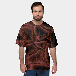 Футболка оверсайз мужская Камнепад, цвет: 3D-принт — фото 2
