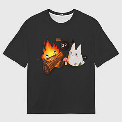 Футболка оверсайз мужская Кальцифер арт, цвет: 3D-принт