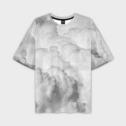 Мужская футболка оверсайз Пористые облака