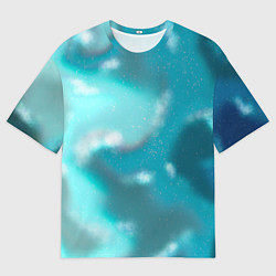 Футболка оверсайз мужская Волны в море, цвет: 3D-принт