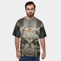 Футболка оверсайз мужская Знаки братства ассасинов, цвет: 3D-принт — фото 2