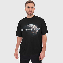Футболка оверсайз мужская Rimworld planet, цвет: 3D-принт — фото 2