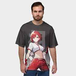 Футболка оверсайз мужская Томо чан, цвет: 3D-принт — фото 2