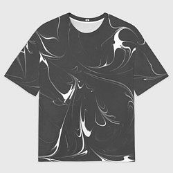 Мужская футболка оверсайз Черно-белый узор