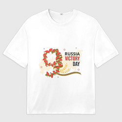 Футболка оверсайз мужская 9 мая - russia victory day, цвет: 3D-принт