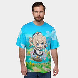 Футболка оверсайз мужская Барбара Геншин Импакт, цвет: 3D-принт — фото 2