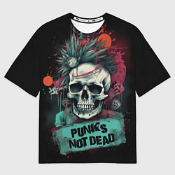 Мужская футболка оверсайз Punks not dead