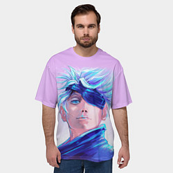 Футболка оверсайз мужская Магическая битва Годжо Сатору, цвет: 3D-принт — фото 2