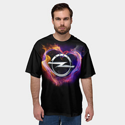 Футболка оверсайз мужская С логотипом Опель, цвет: 3D-принт — фото 2