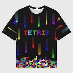 Футболка оверсайз мужская Falling blocks tetris, цвет: 3D-принт
