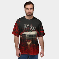 Футболка оверсайз мужская Хижина Ноуби - Зловещие мертвецы, цвет: 3D-принт — фото 2