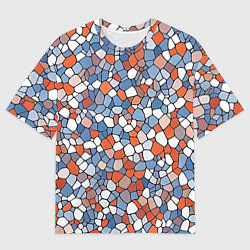 Мужская футболка оверсайз Красочная мозаика