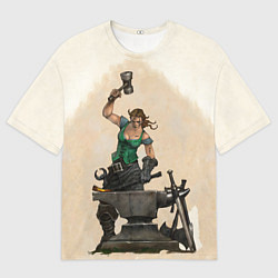 Футболка оверсайз мужская Fable II Кувалда, цвет: 3D-принт