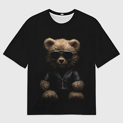 Футболка оверсайз мужская Брутальный плюшевый медведь, цвет: 3D-принт