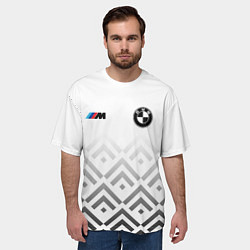 Футболка оверсайз мужская BMW m power - белый, цвет: 3D-принт — фото 2