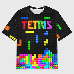 Футболка оверсайз мужская Фильм Тетрис с логотипом, цвет: 3D-принт
