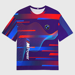 Футболка оверсайз мужская BMW power m, цвет: 3D-принт