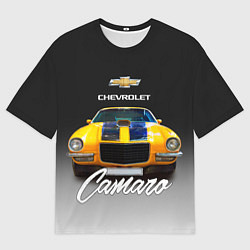 Футболка оверсайз мужская Американский спорткар Camaro 1970 года, цвет: 3D-принт