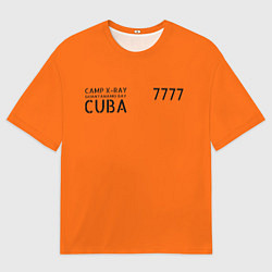 Футболка оверсайз мужская Тюремная форма США в Гуантаномо на Кубе, цвет: 3D-принт