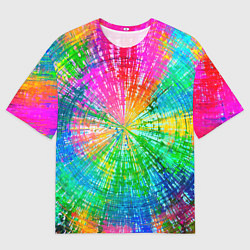 Футболка оверсайз мужская Радужное излучение, цвет: 3D-принт
