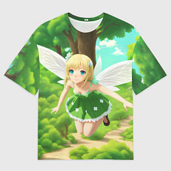 Футболка оверсайз мужская Лесная феечка, цвет: 3D-принт