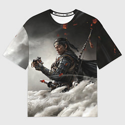 Футболка оверсайз мужская Ghost of Tsushima game, цвет: 3D-принт