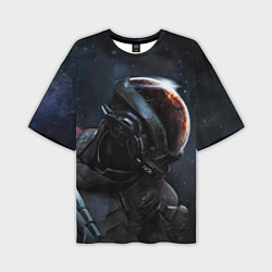 Мужская футболка оверсайз Mass Effect N7 game