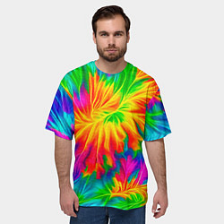 Футболка оверсайз мужская Тай-дай кислотные краски, цвет: 3D-принт — фото 2