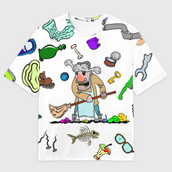 Футболка оверсайз мужская Дворничек, цвет: 3D-принт