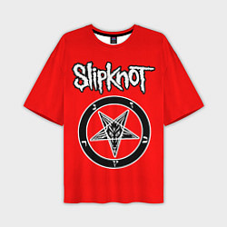 Мужская футболка оверсайз Slipknot - пентаграмма