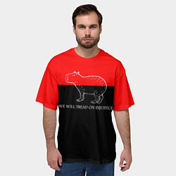 Футболка оверсайз мужская We will tread on injustice, цвет: 3D-принт — фото 2