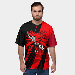 Футболка оверсайз мужская Кибер - ведьмак, цвет: 3D-принт — фото 2