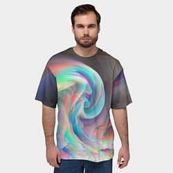 Футболка оверсайз мужская Закрученный паттерн, цвет: 3D-принт — фото 2