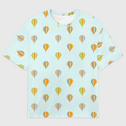 Мужская футболка оверсайз Полёт на шаре