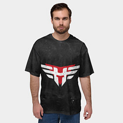 Футболка оверсайз мужская Heroic team, цвет: 3D-принт — фото 2