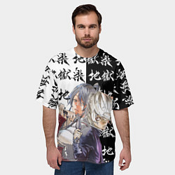 Футболка оверсайз мужская Сагири и Габимару, цвет: 3D-принт — фото 2