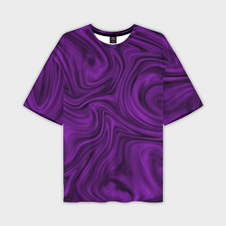 Мужская футболка оверсайз Фиолетовая абстракция размытие