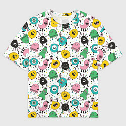 Мужская футболка оверсайз Весёлые монстры